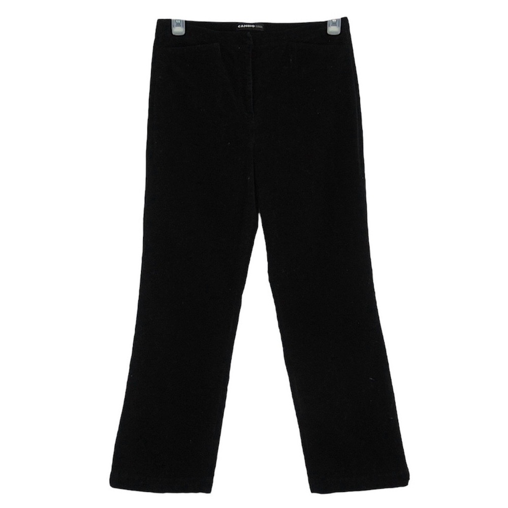 CAMBIO Ellen Black Corduroy High Waisted Straight Leg Pants Women’s Size 10